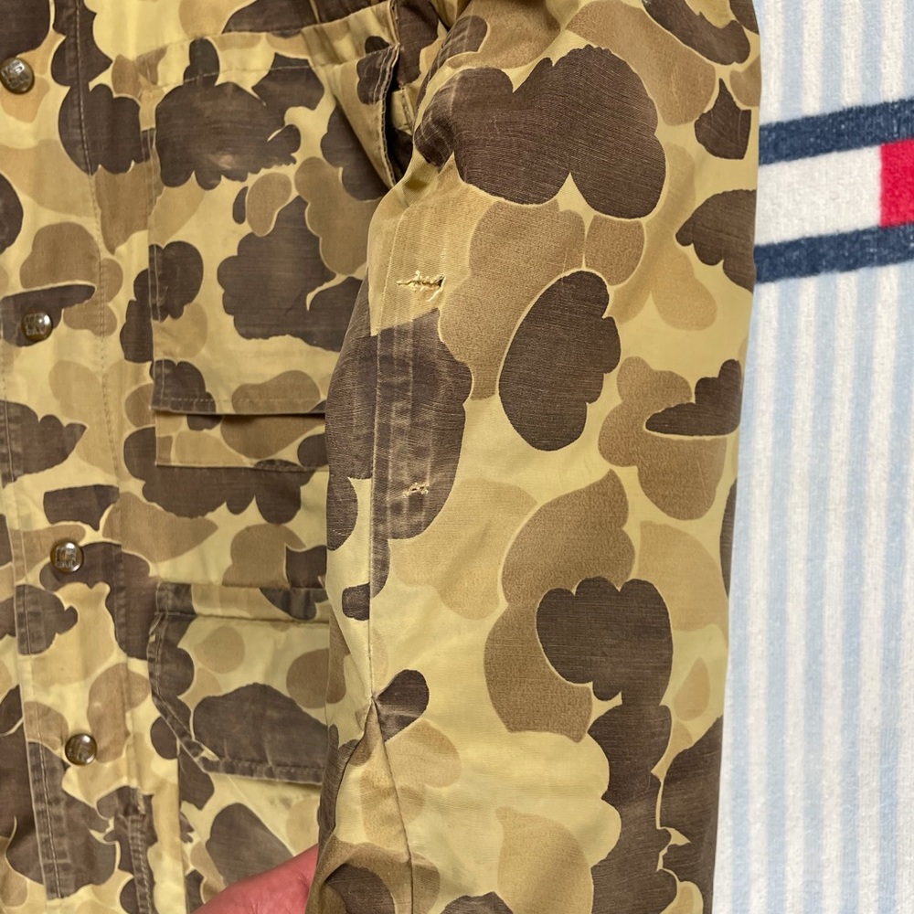 Vintage Columbia Gore-tex duck Camo Camouflage hunting hooded jacket - Picture 13 of 16